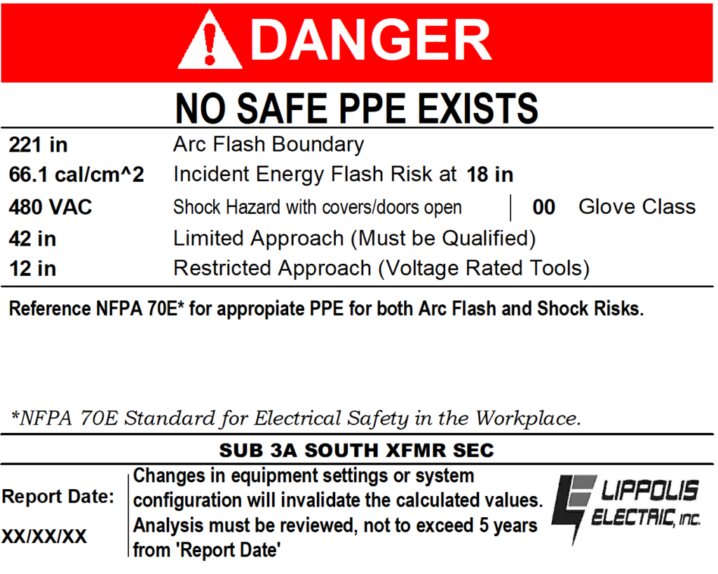 No Safe PPE Exists Danger Label